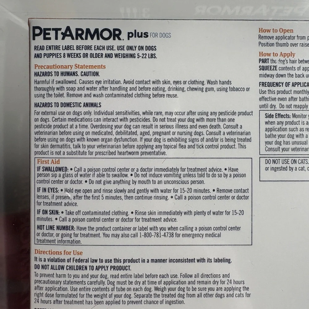 Protect your small dog with Plus. This orange formula effectively kills fleas, t